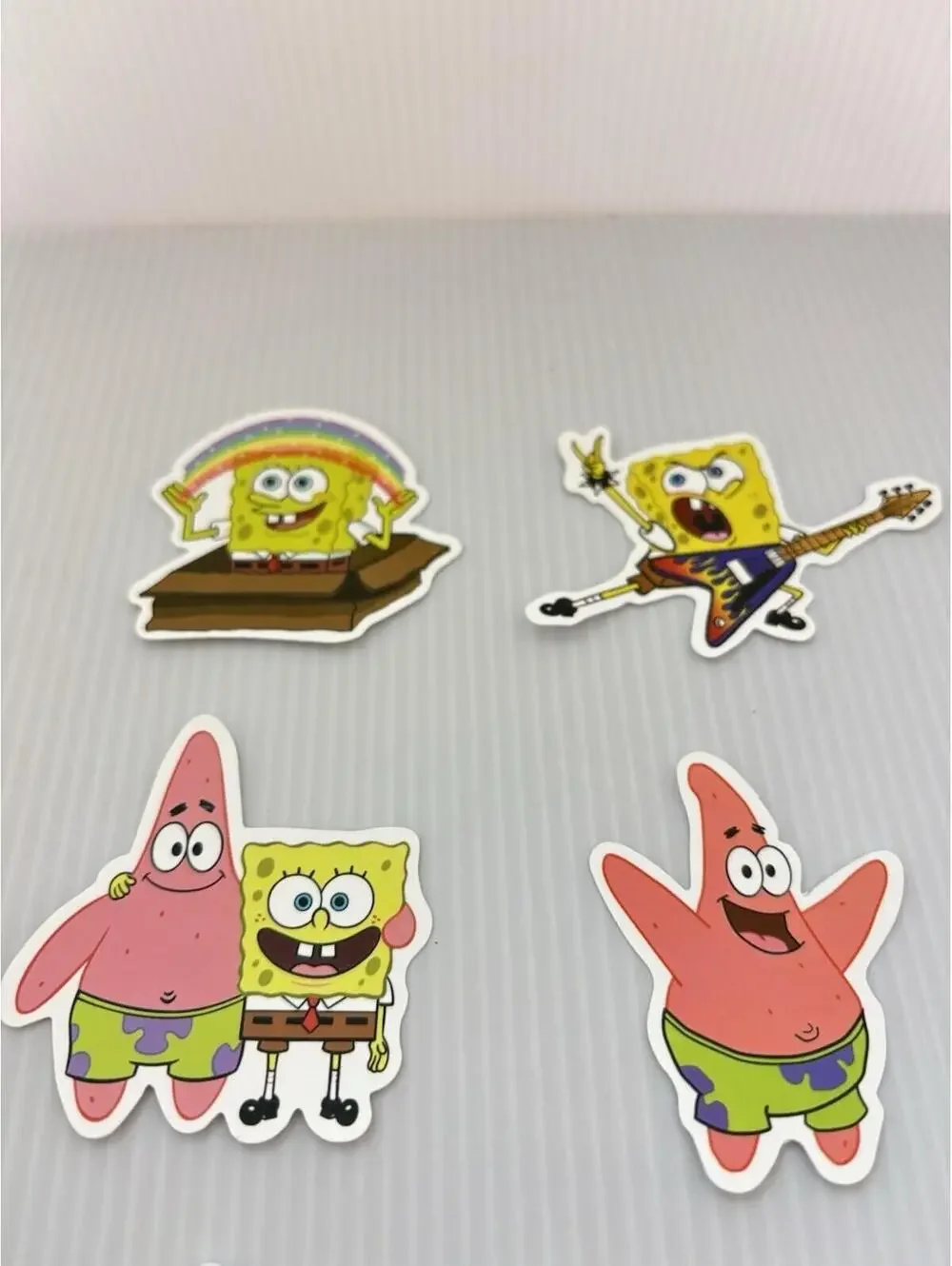 SpongeBob SquarePants 6pc Vinyl Stickers Lot Cartoon Water Bottle Laptop Decals